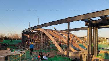 千樹(shù)承建河北園博園木結(jié)構(gòu)建筑在建中，敬請(qǐng)期待成品！